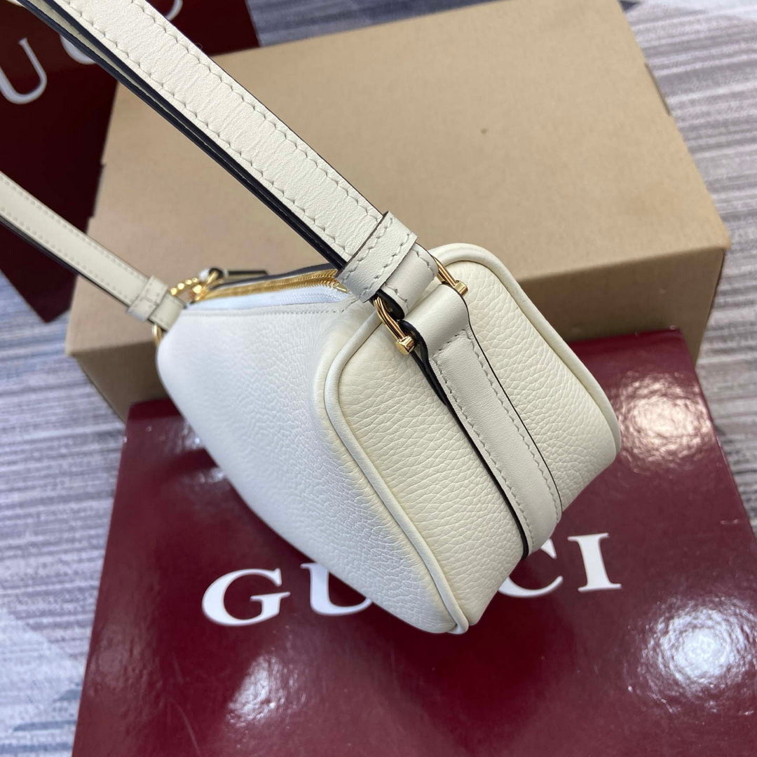 Gucci 860784 Gucci Half Horsebit Mini Bag White