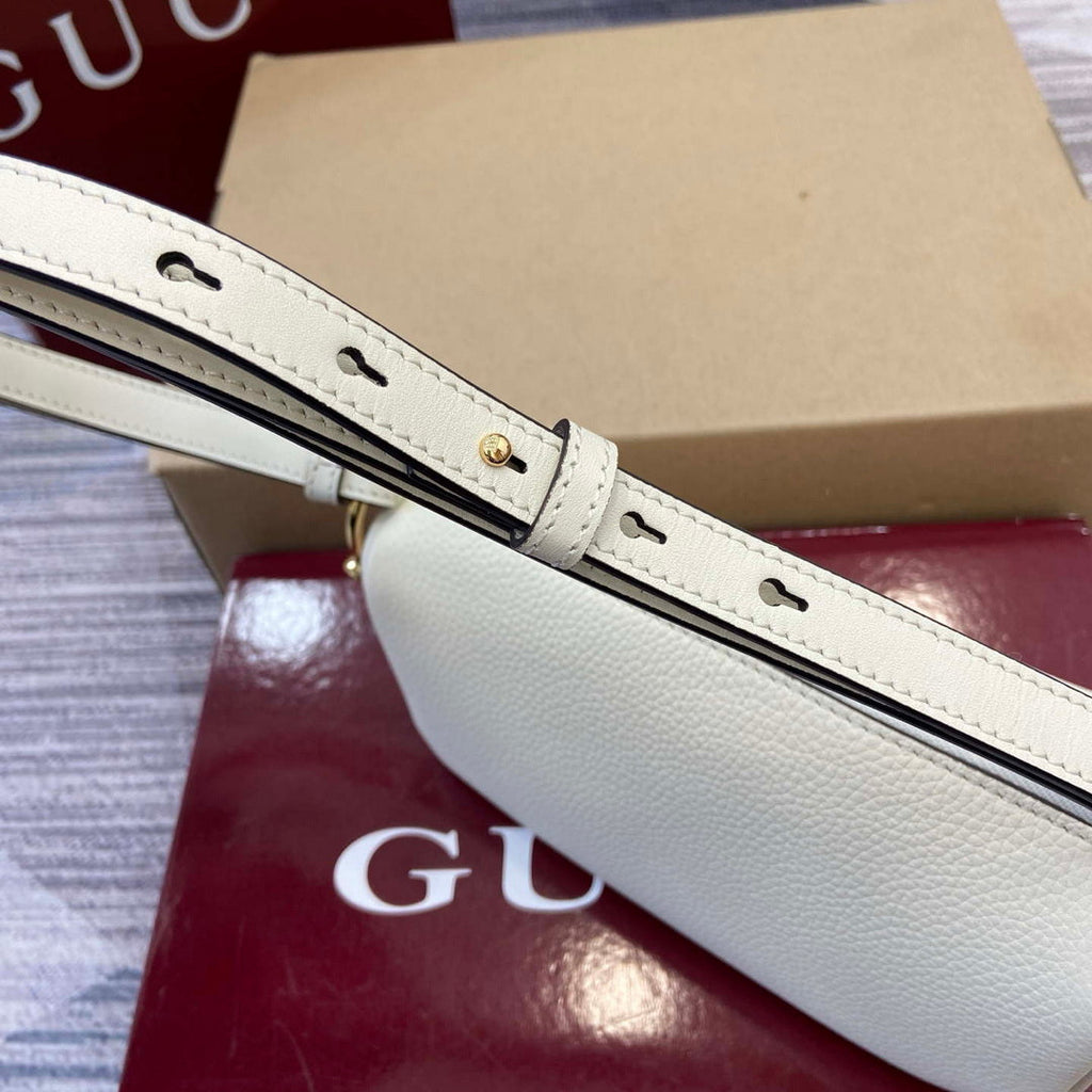 Gucci 860784 Gucci Half Horsebit Mini Bag White