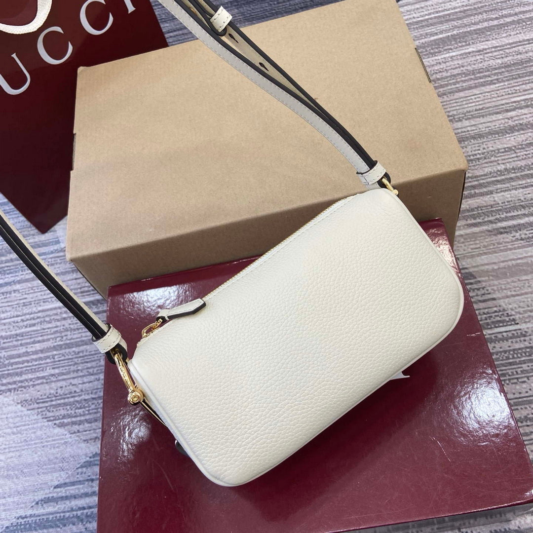 Gucci 860784 Gucci Half Horsebit Mini Bag White