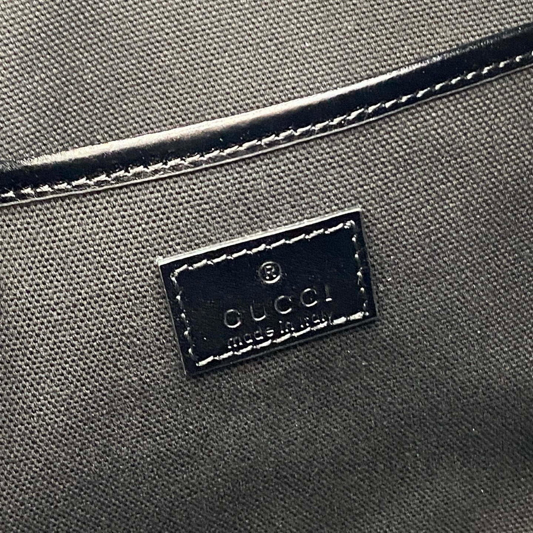 Gucci 860787 Gucci Half Horsebit Medium Shoulder Bag Black