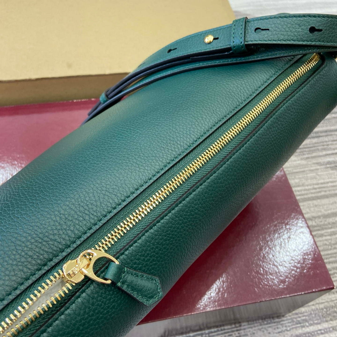 Gucci 860787 Gucci Half Horsebit Medium Shoulder Bag Green