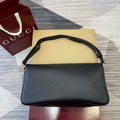 Gucci 862530 Gucci Half Horsebit Large Shoulder Bag Black soft grainy leather