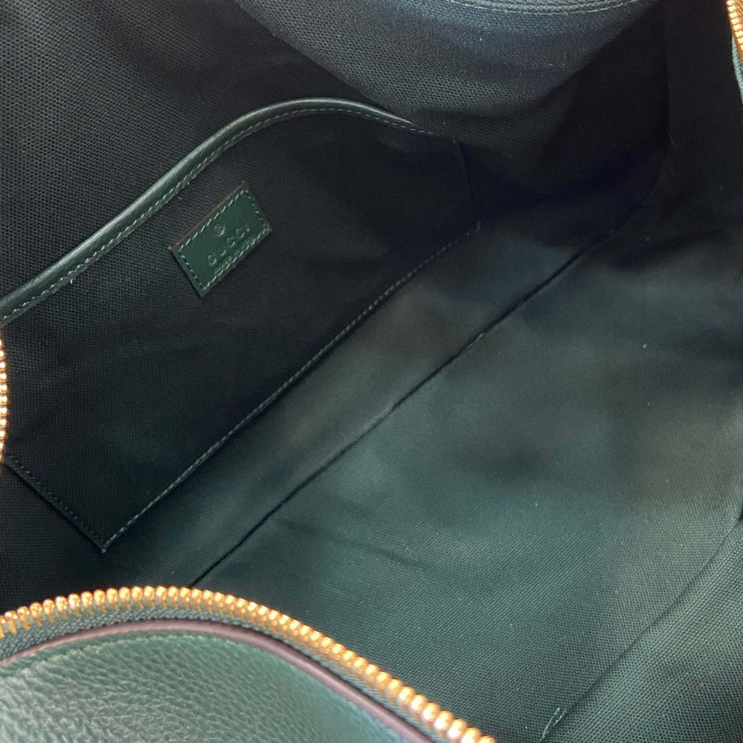Gucci 862530 Gucci Half Horsebit Large Shoulder Bag Green