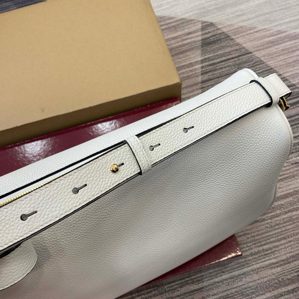 Gucci 862530 Gucci Half Horsebit Large Shoulder Bag Ivory