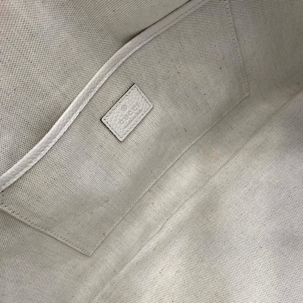Gucci 862530 Gucci Half Horsebit Large Shoulder Bag Ivory