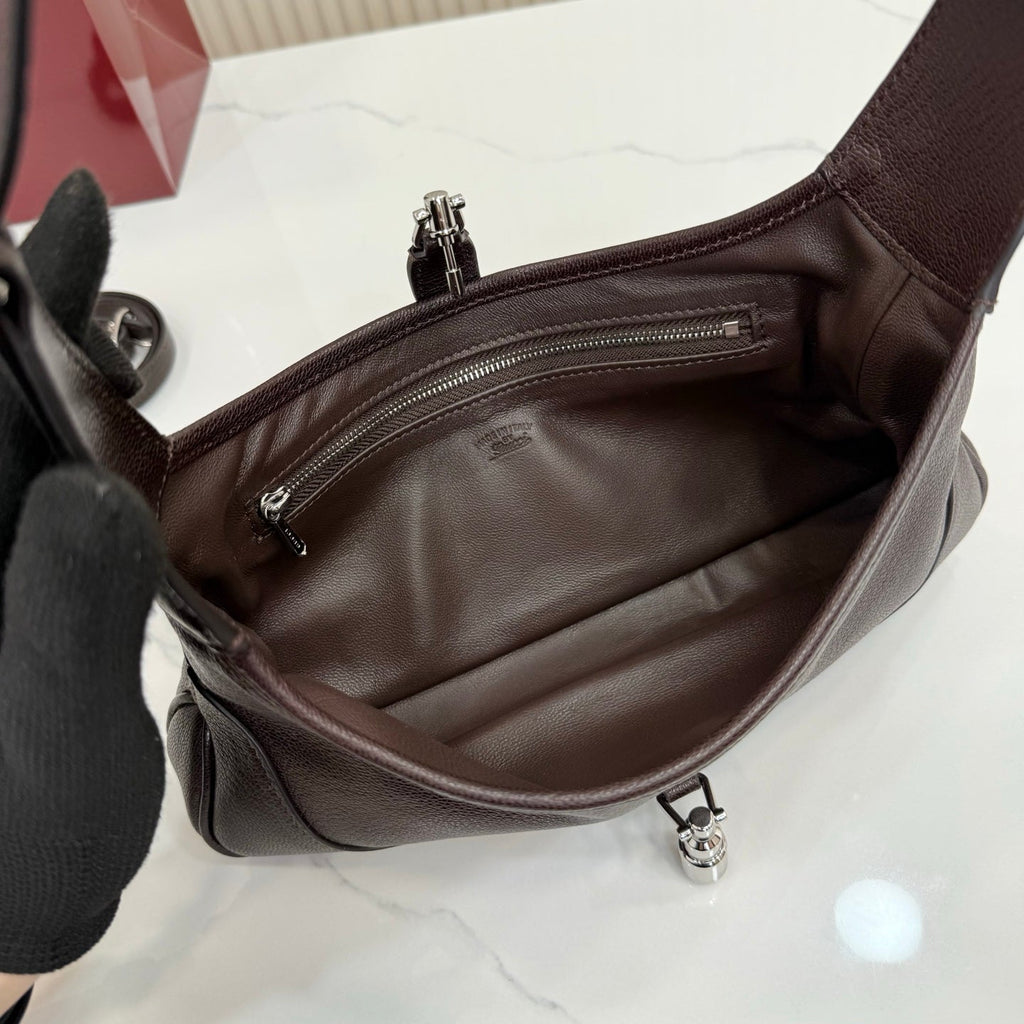 Gucci 863137 Jackie Slim Medium Shoulder Bag Dark Brown