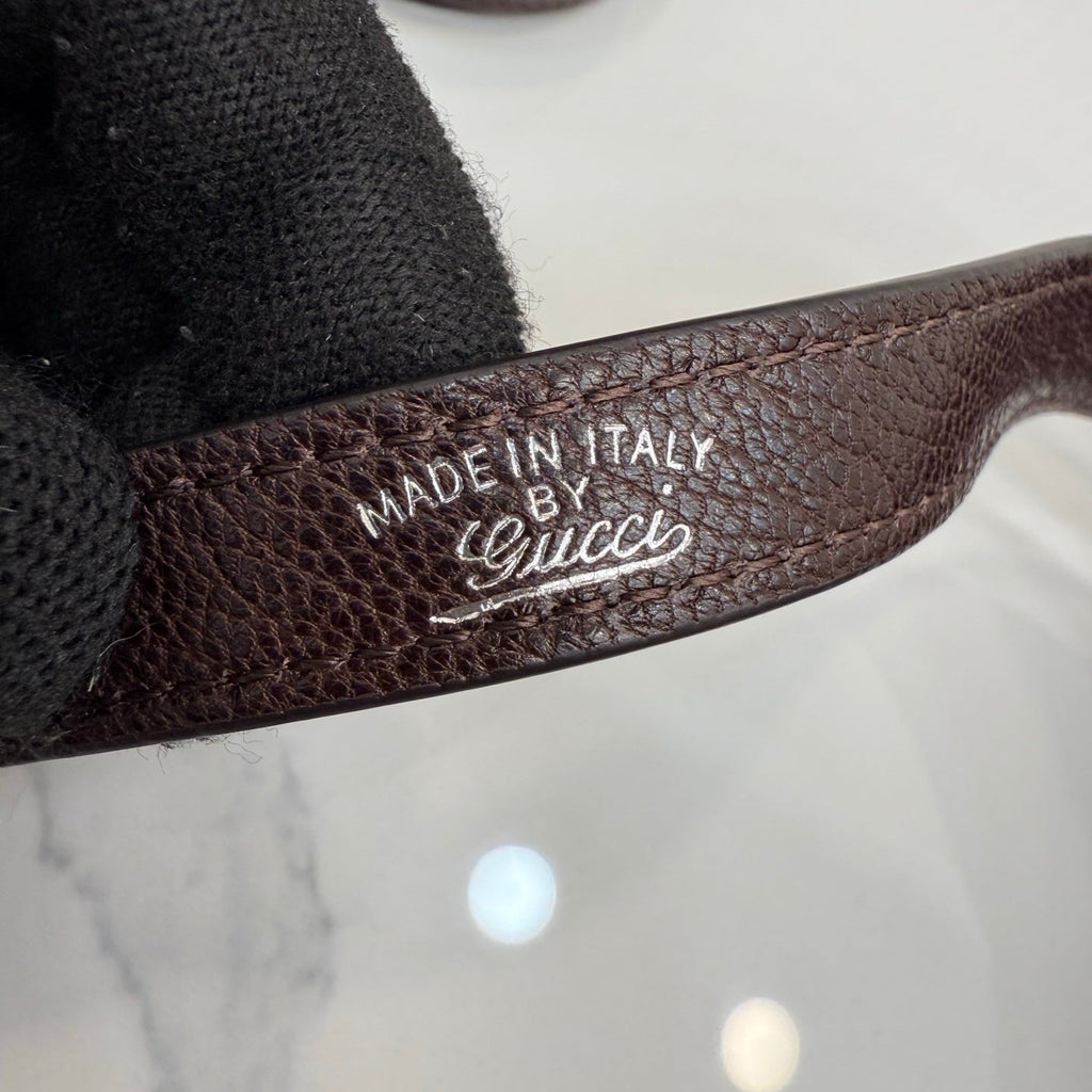 Gucci 863137 Jackie Slim Medium Shoulder Bag Dark Brown