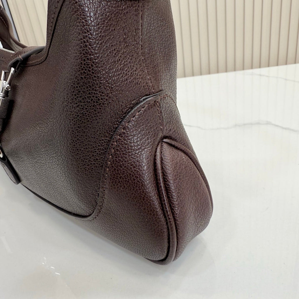 Gucci 863137 Jackie Slim Medium Shoulder Bag Dark Brown