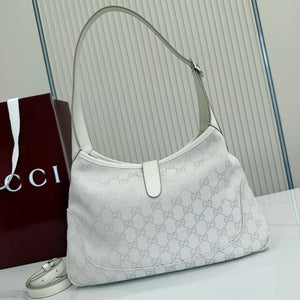 Gucci 863137 Jackie Slim Medium Shoulder Bag Ivory GG canvas - Default Title - View 6