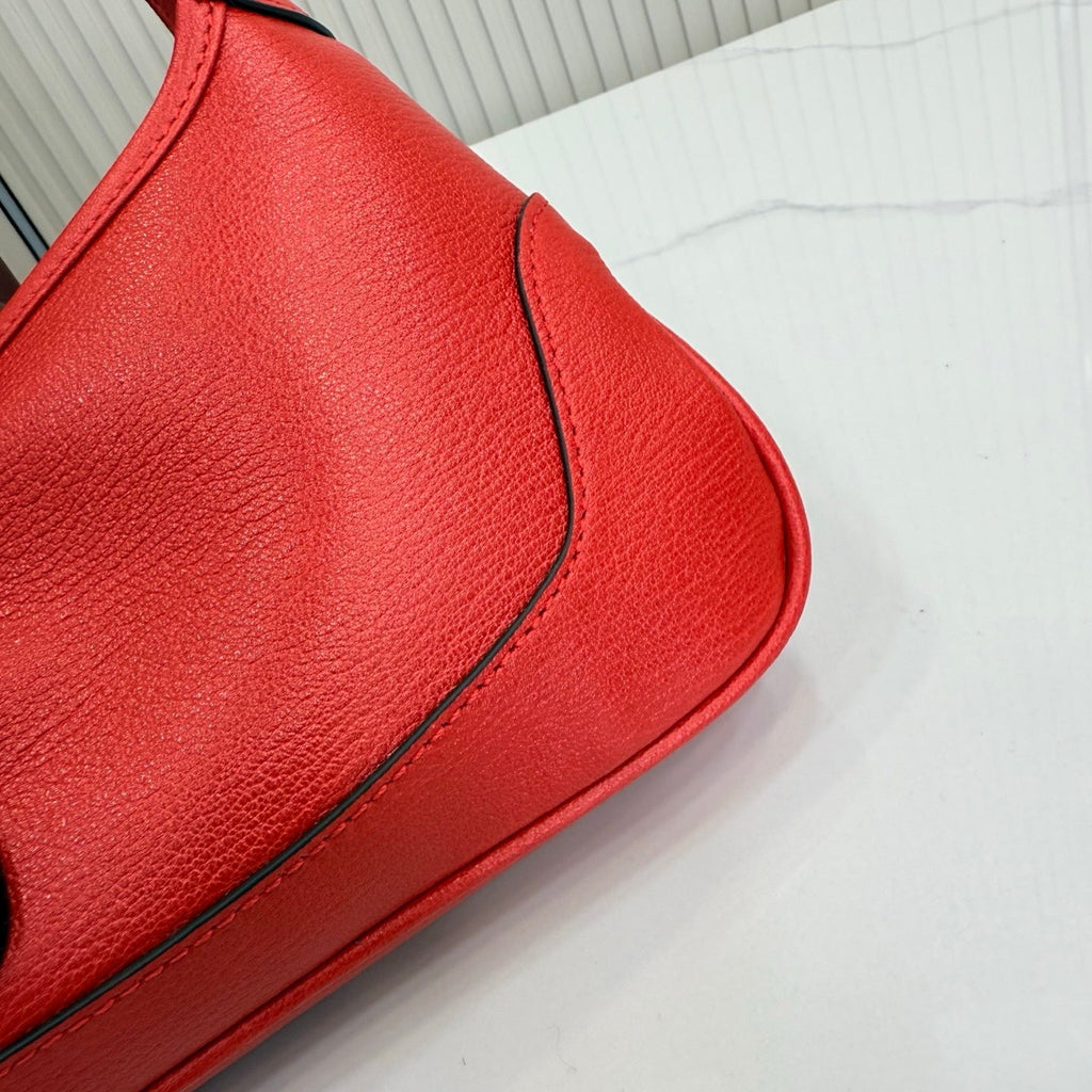 Gucci 863137 Jackie Slim Medium Shoulder Bag Red