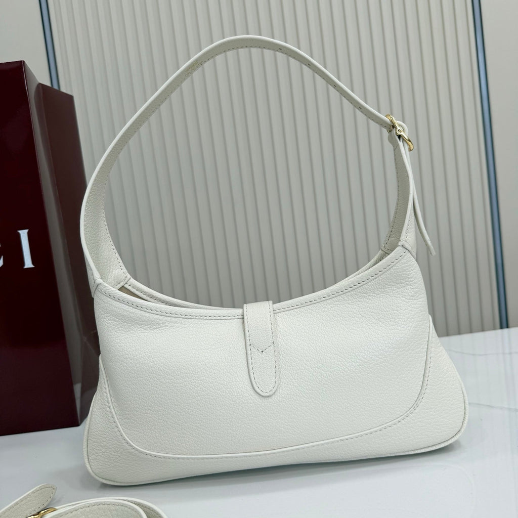 Gucci 863137 Jackie Slim Medium Shoulder Bag White