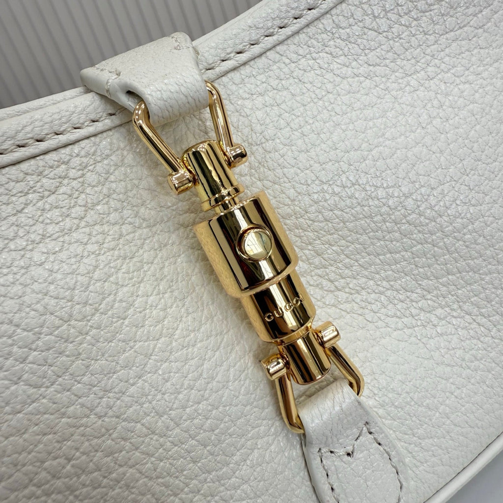 Gucci 863137 Jackie Slim Medium Shoulder Bag White