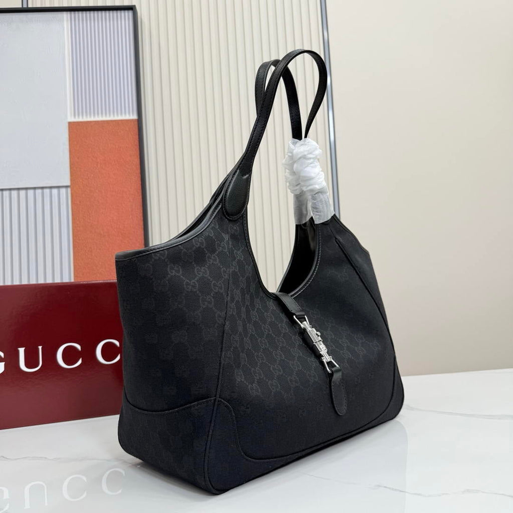 Gucci 866645 Mercato medium tote bag Black GG canvas