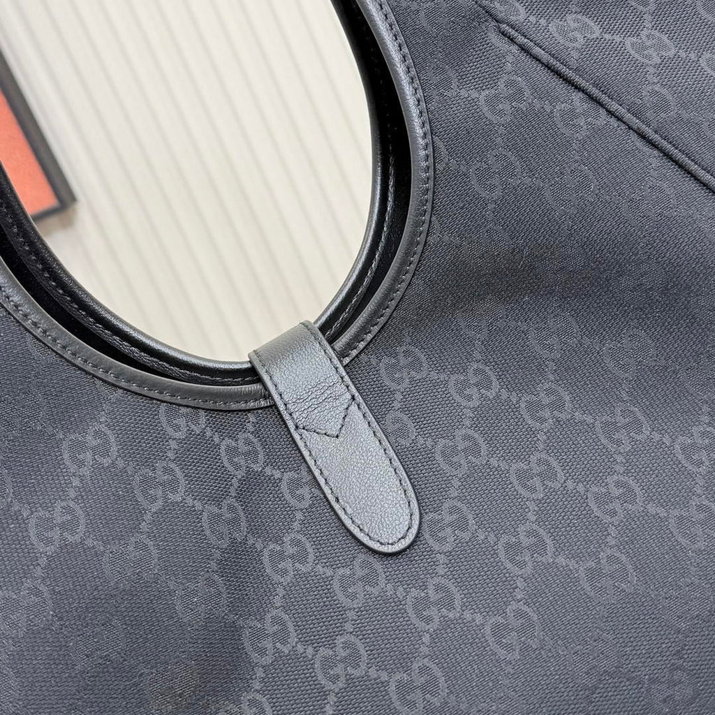Gucci 866645 Mercato medium tote bag Black GG canvas