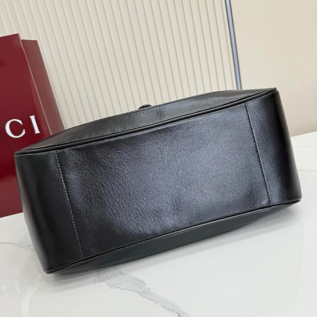 Gucci 866645 Mercato medium tote bag  Black leather