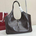 Gucci 866645 Mercato medium tote bag  Dark Brown leather