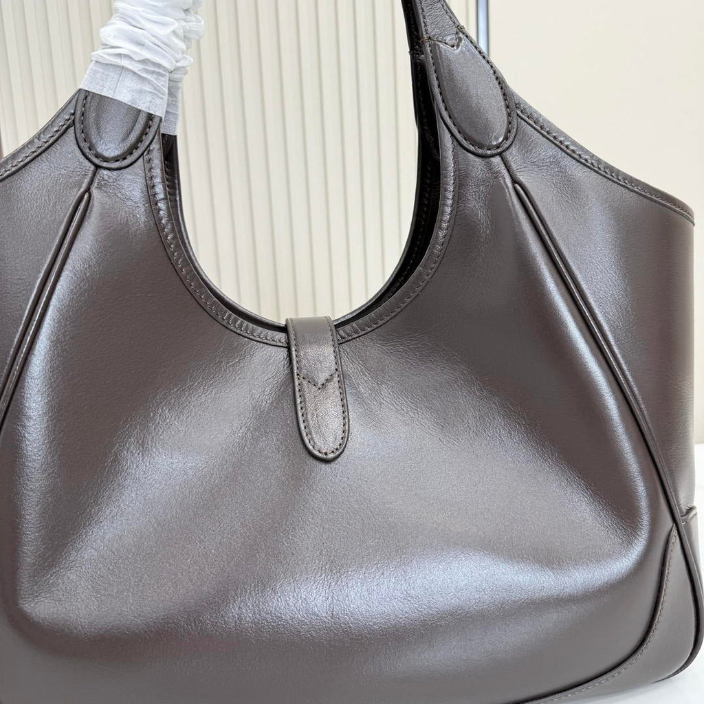 Gucci 866645 Mercato medium tote bag  Dark Brown leather