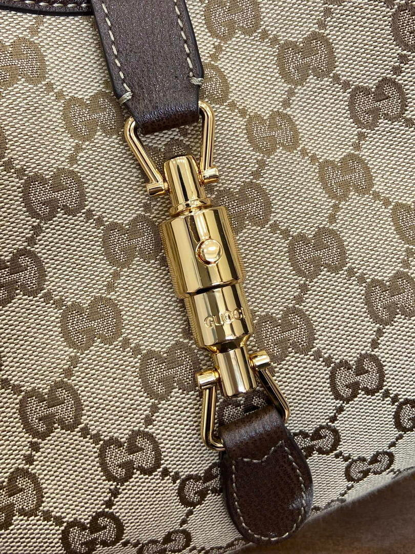 Gucci 866645 Mercato medium tote bag  sand and brown GG canvas