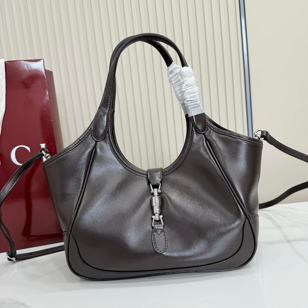 Gucci 866646 Mercato small tote bag dark brown leather