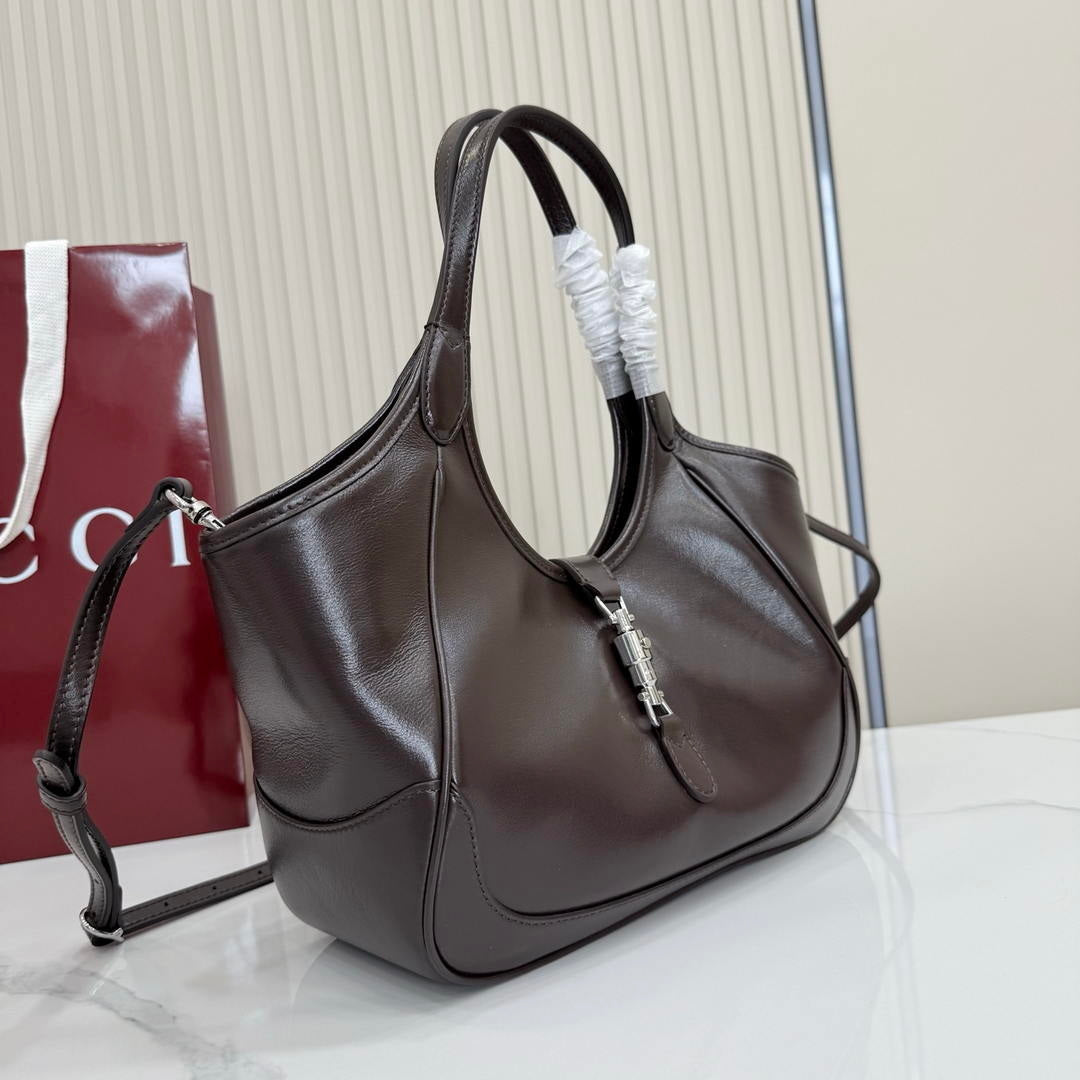 Gucci 866646 Mercato small tote bag dark brown leather