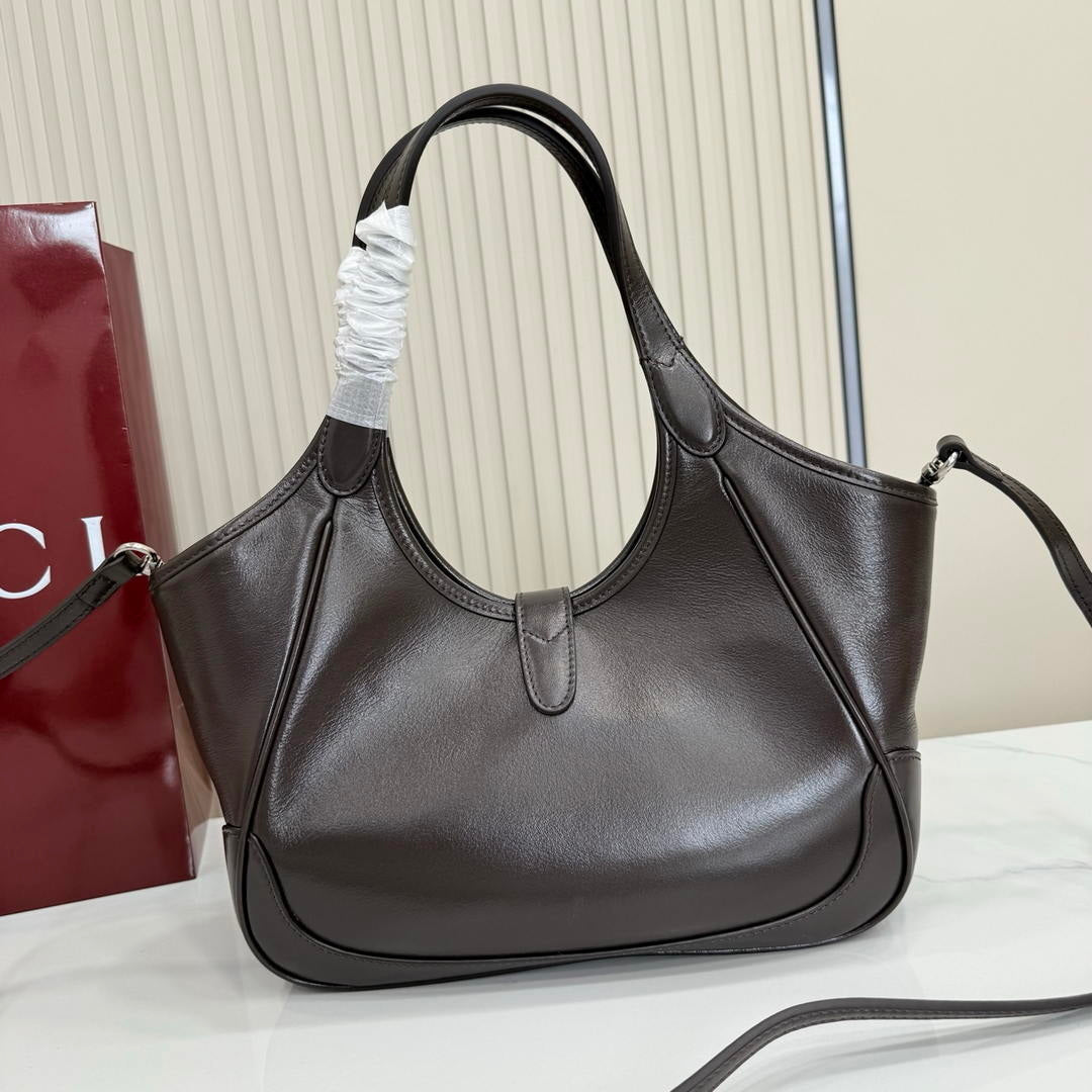 Gucci 866646 Mercato small tote bag dark brown leather