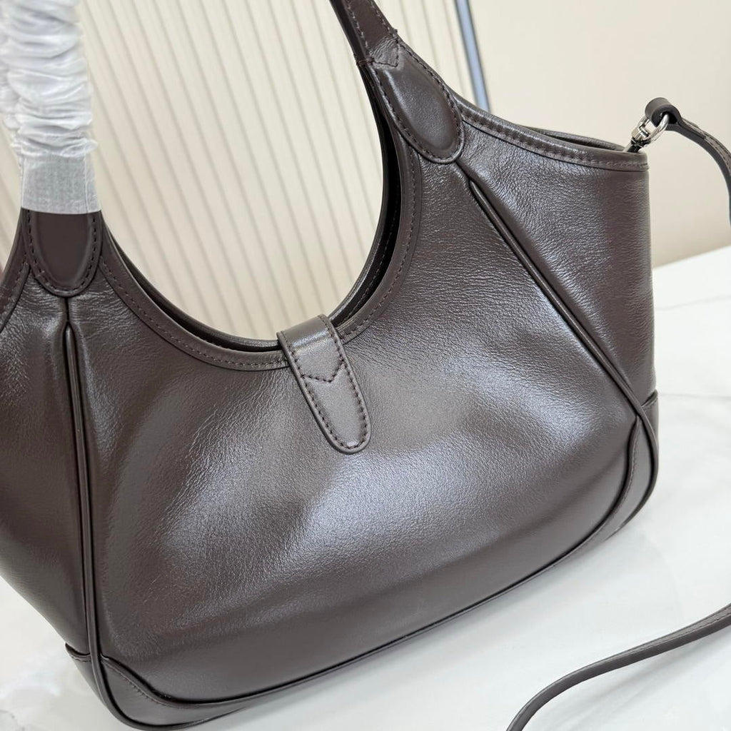 Gucci 866646 Mercato small tote bag dark brown leather