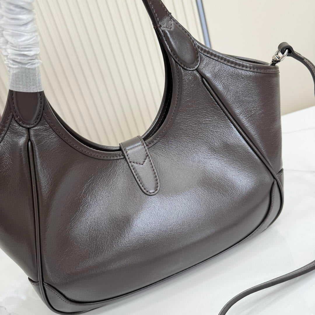 Gucci 866646 Mercato small tote bag dark brown leather