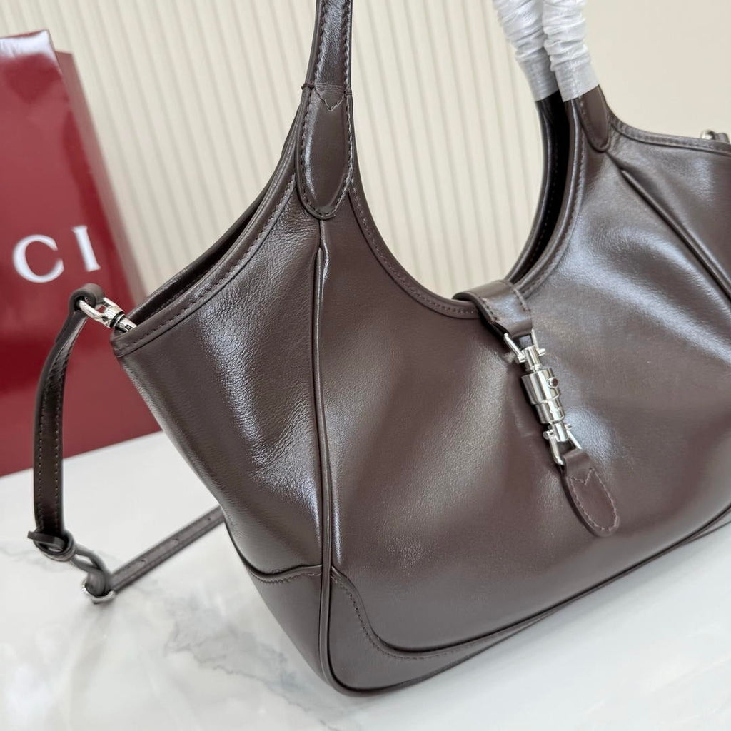 Gucci 866646 Mercato small tote bag dark brown leather