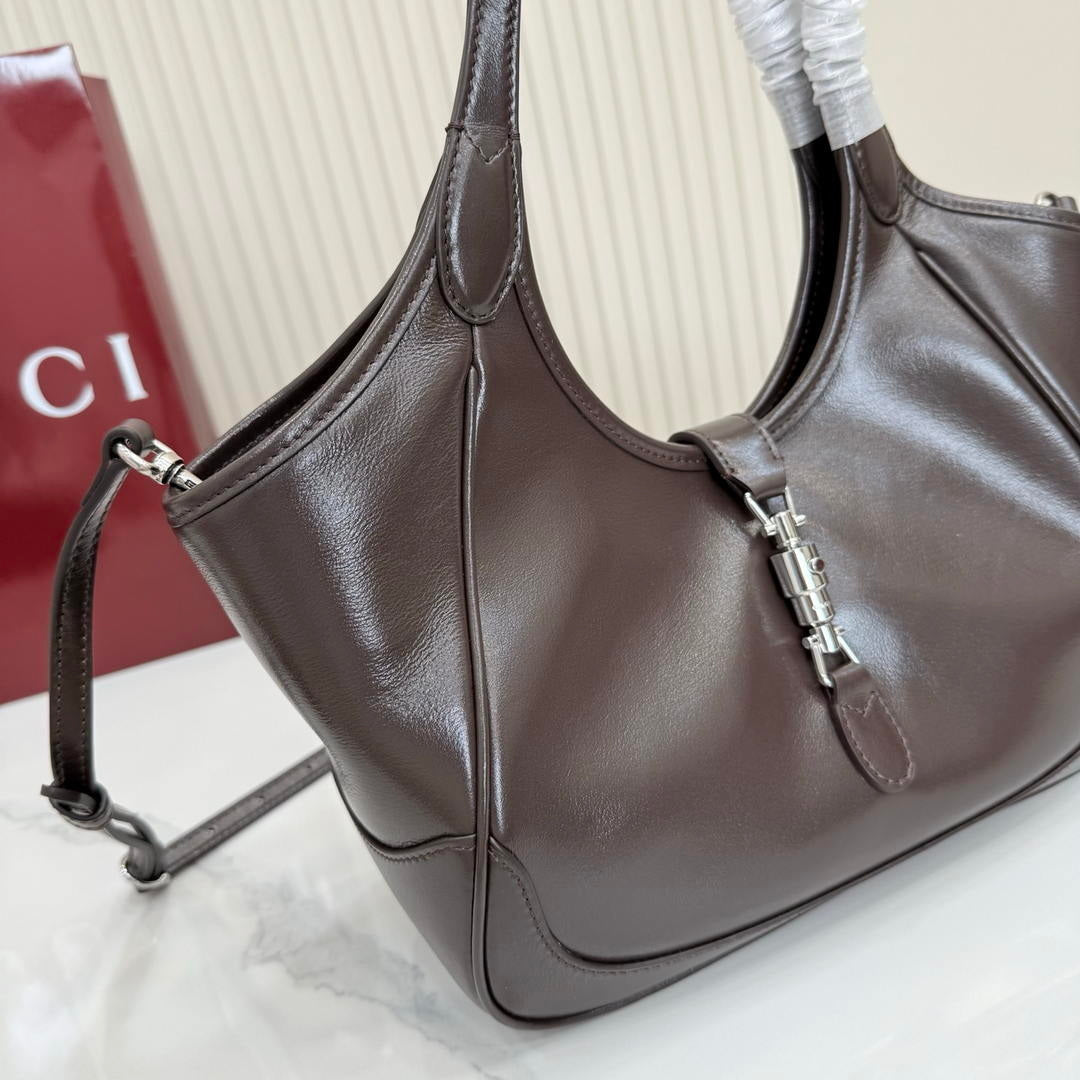 Gucci 866646 Mercato small tote bag dark brown leather