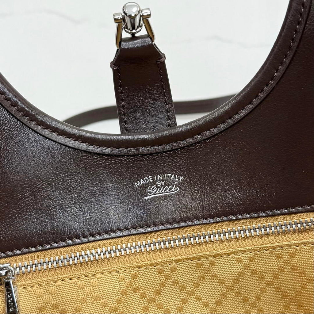 Gucci 866646 Mercato small tote bag dark brown leather