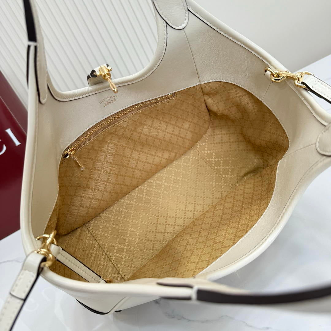 Gucci 866646 Mercato small tote bag White leather