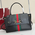 Gucci 875018 Paparazzo Medium Top Handle Bag Black