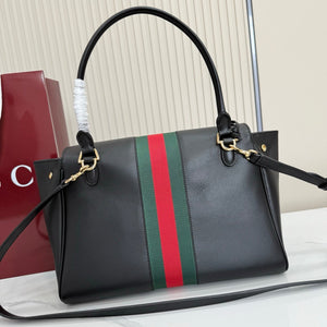 Gucci 875018 Paparazzo Medium Top Handle Bag Black - Default Title - View 5
