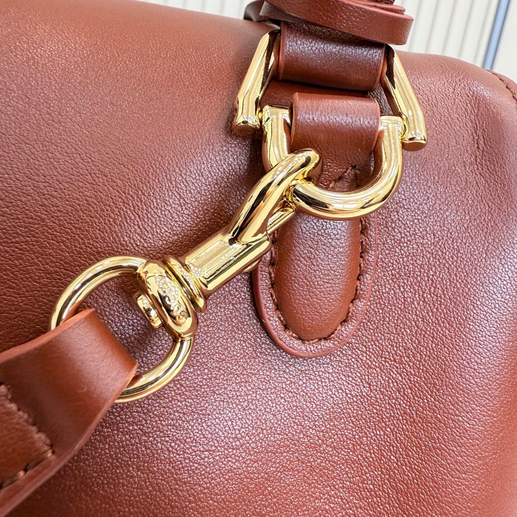 Gucci 875018 Paparazzo Medium Top Handle Bag Chestnut