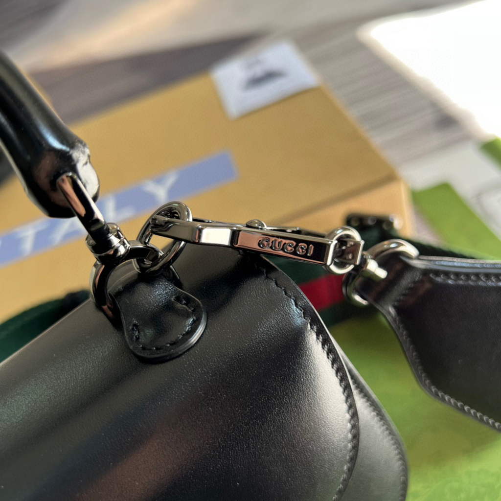 Gucci Bamboo1947 Mini top handle bag 686864 Black