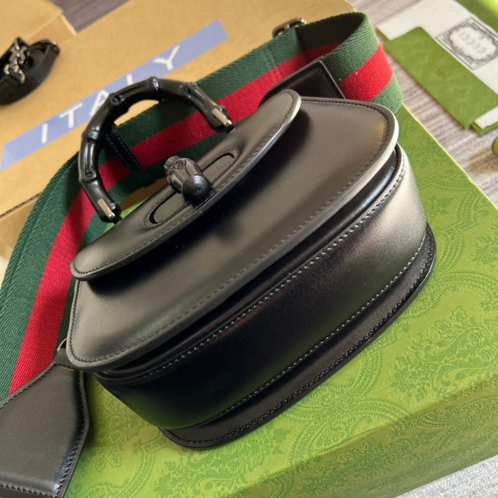 Gucci Bamboo1947 Mini top handle bag 686864 Black
