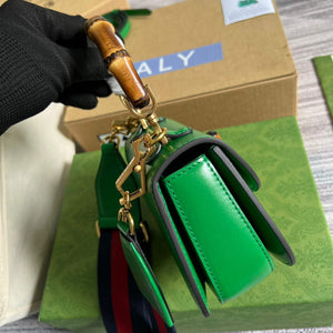 Gucci Bamboo1947 Mini top handle bag 686864 Green - Default Title - View 3