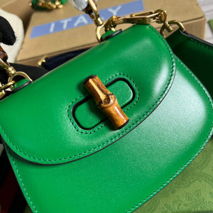 Gucci Bamboo1947 Mini top handle bag 686864 Green - Default Title - View 5