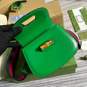 Gucci Bamboo1947 Mini top handle bag 686864 Green - Default Title - View 8