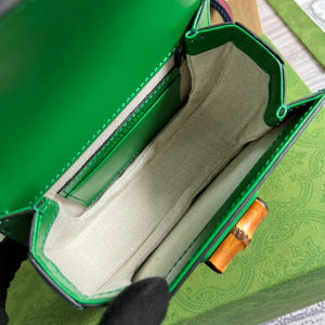 Gucci Bamboo1947 Mini top handle bag 686864 Green - Default Title - View 9