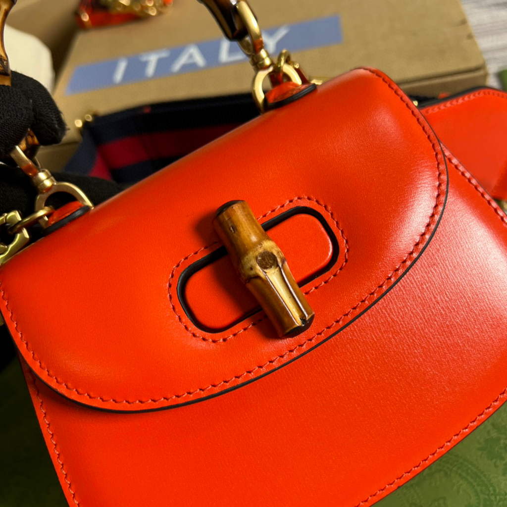 Gucci Bamboo1947 Mini top handle bag 686864 Red
