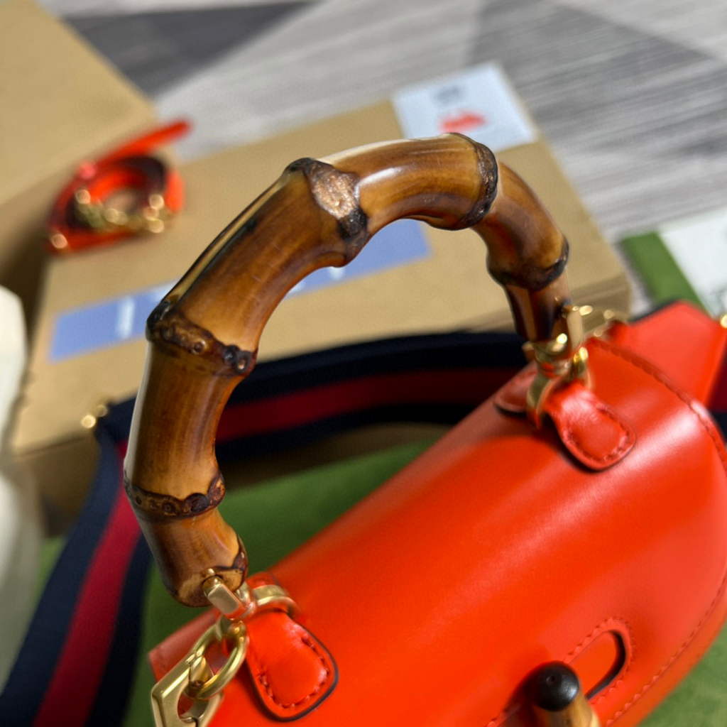Gucci Bamboo1947 Mini top handle bag 686864 Red
