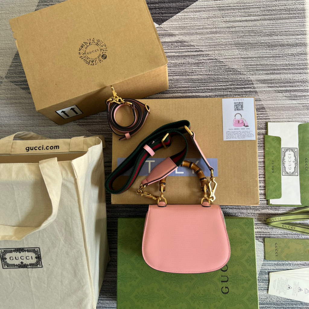 Gucci Bamboo1947 Mini top handle bag 686864 Pink