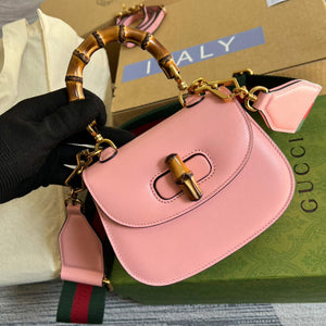 Gucci Bamboo1947 Mini top handle bag 686864 Pink - Default Title - View 4