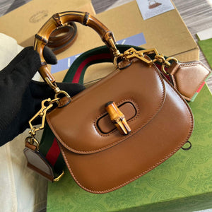 Gucci Bamboo1947 Mini top handle bag 686864 Tan - Default Title - View 4