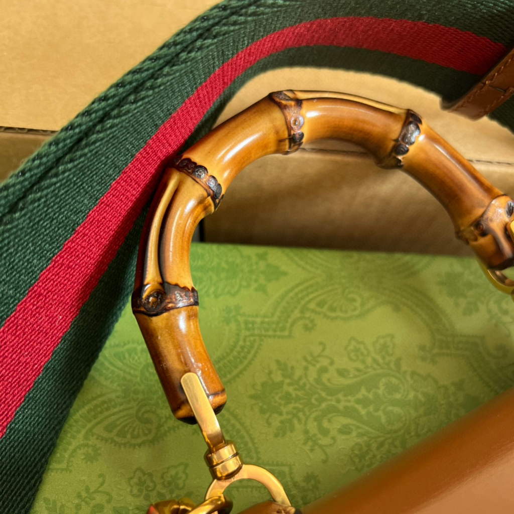 Gucci Bamboo1947 Mini top handle bag 686864 Tan