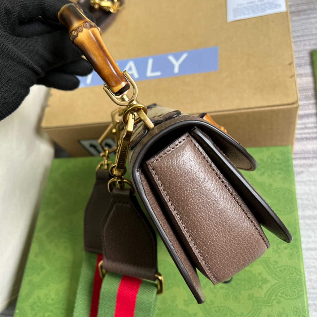Gucci Bamboo1947 Mini top handle bag 686864 Brown