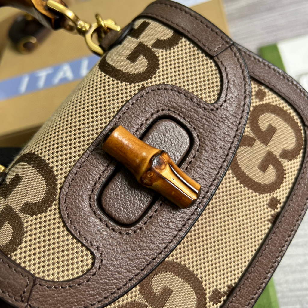 Gucci Bamboo1947 Mini top handle bag 686864 Brown