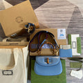 Gucci Bamboo1947 small top handle bag 675797 Blue - Default Title - View 1