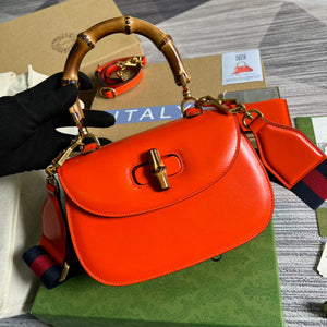 Gucci Bamboo1947 small top handle bag 675797 Red - Default Title - View 4